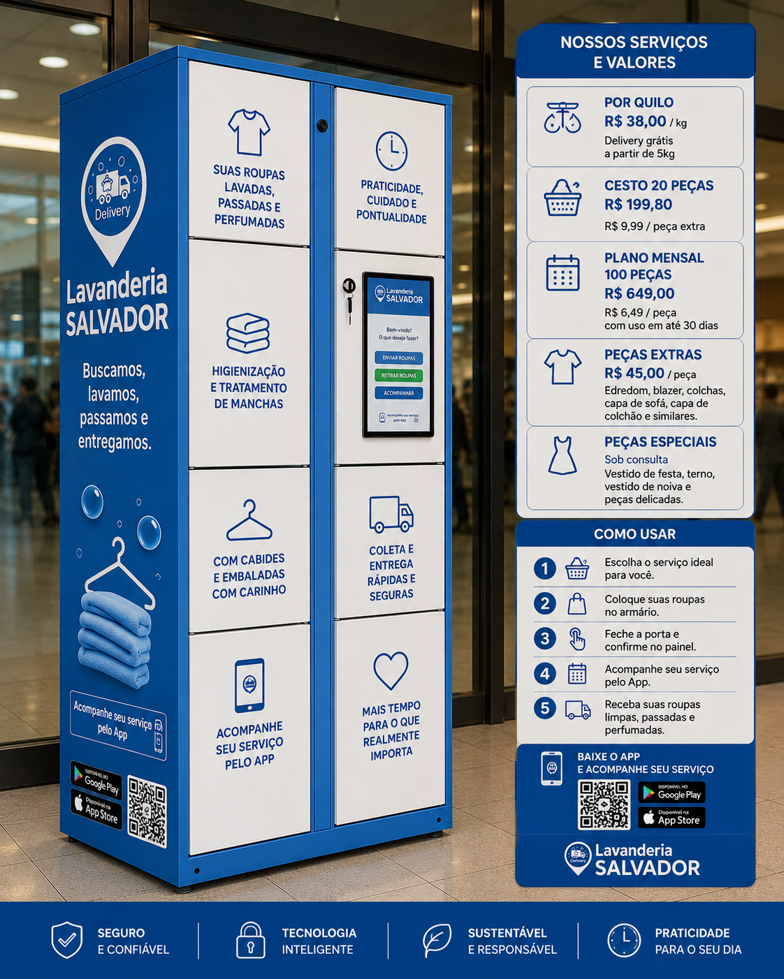 Armário Inteligente Lavanderia Salvador Delivery